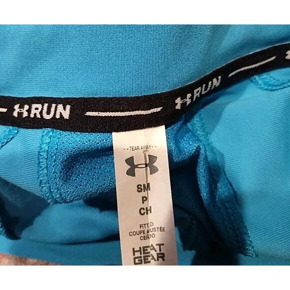 Under Armour Run Womens Small 1/2 Zip Athletic Running turquoise blue top Active - Picture 5 of 5